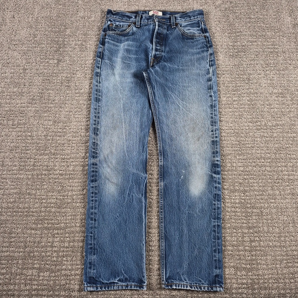 Vintage Levis 501 Jeans Mens 31x34 (Fit 29x30) Blue Shrink To Fit Natural Fade